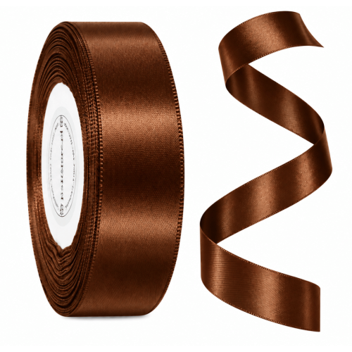 Wstążka Satynowa 25mm 32mb Czekoladowy Brąz.png