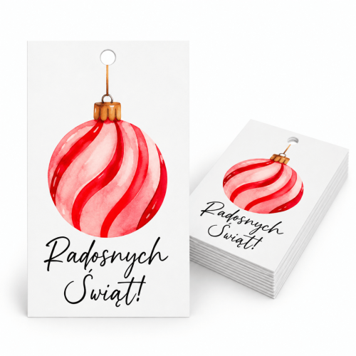 Bileciki zawieszki do prezentów Boże Narodzenie 5x9 cm 25 sztuk