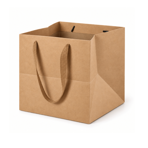 Papierowa torba prezentowa KRAFT 25x25x25 cm NA MAŁY KOSZ PREZENTOWY
