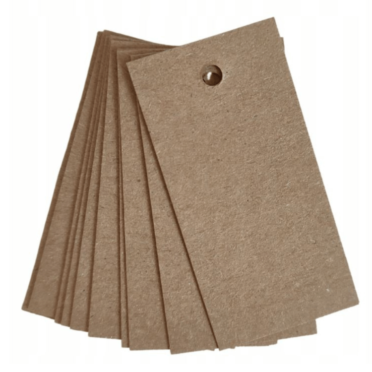BILECIKI  ZAWIESZKI NA PREZENT  KRAFT 3X6 CM