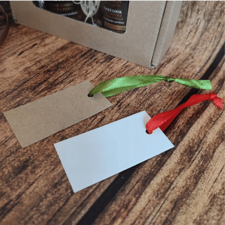 BILECIKI  ZAWIESZKI NA PREZENT  KRAFT 5X9 CM