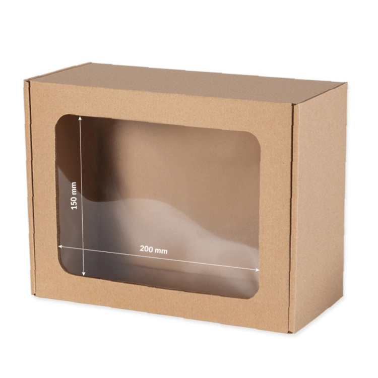 PUDEŁKO FASONOWE Z OKIENKIEM 250X200X100MM