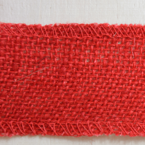 Wstążka taśma jutowa czerwona 5cm x 10m