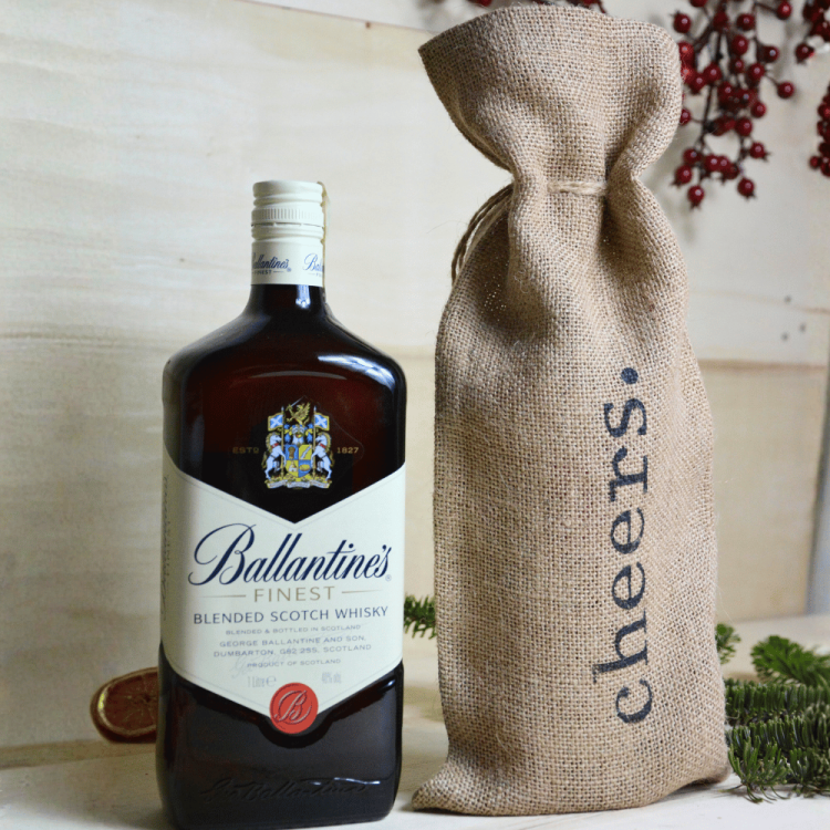Woreczek jutowy na wino torebka prezentowa na alkohol