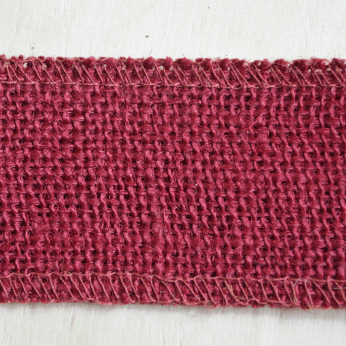 Wstążka taśma jutowa bordowa 5cm x 10m