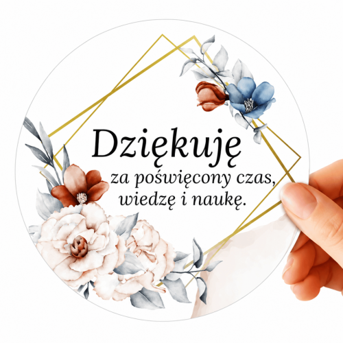 Naklejka DZIĘKUJĘ ZA WIEDZĘ  zakończenie roku szkolnego dla nauczyciela 1 sztuka.png