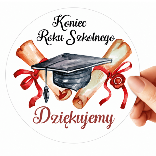 Naklejka PODZIĘKOWANIE DLA NAUCZYCIELI na zakończenie roku szkolnego 1 sztuka.png
