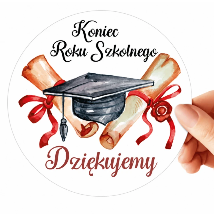 Naklejka PODZIĘKOWANIE DLA NAUCZYCIELI na zakończenie roku szkolnego 1 sztuka.png
